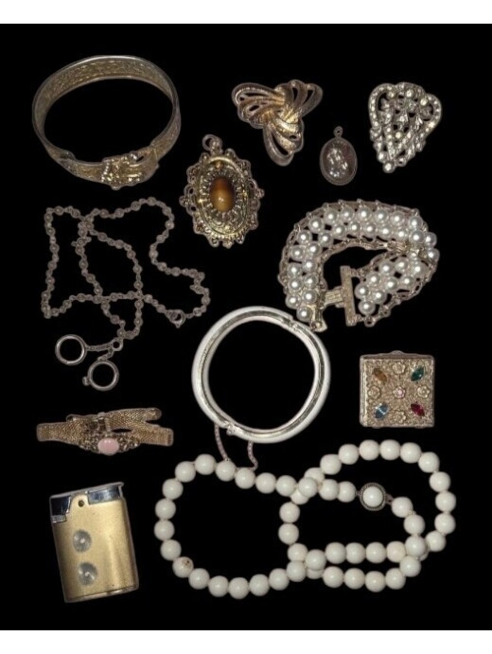 12 pc Antique Vintage Jewelry Lot 1920-50s Heirloom Bundle